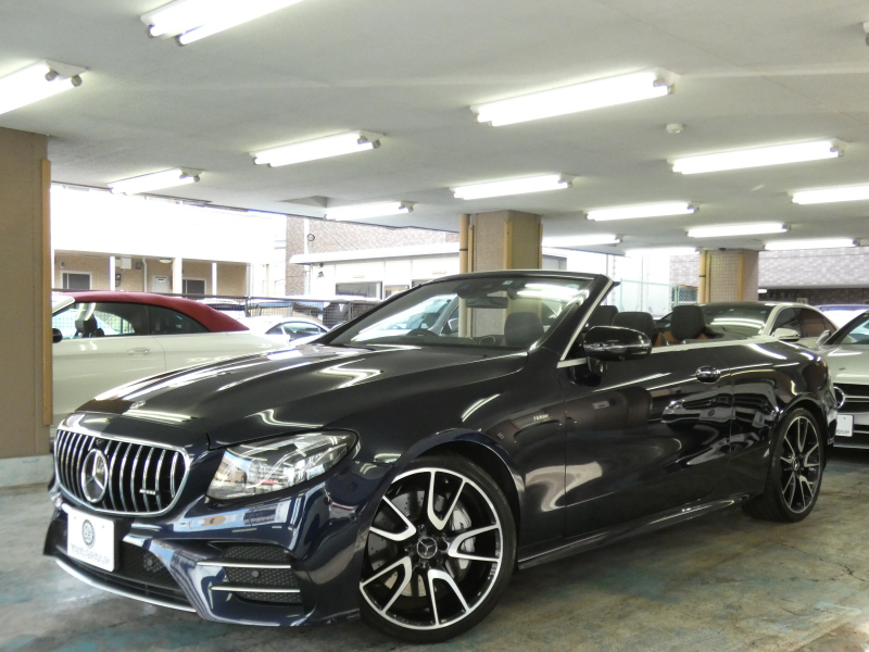 AMG Eクラス E53 4MATIC+ カブリオレ エクスクルーシブ&レーダーセーフティPKG 中期 meコネクト AMGエアロ&20インチアルミ 茶幌 茶×黒ナッパレザー ヒーター&ベンチレーター マッサージ機能 HDDナビ 地デジ Appleカープレイ 360度カメラ ヘッドアップD Burmester LEDヘッドライト 2年保証付