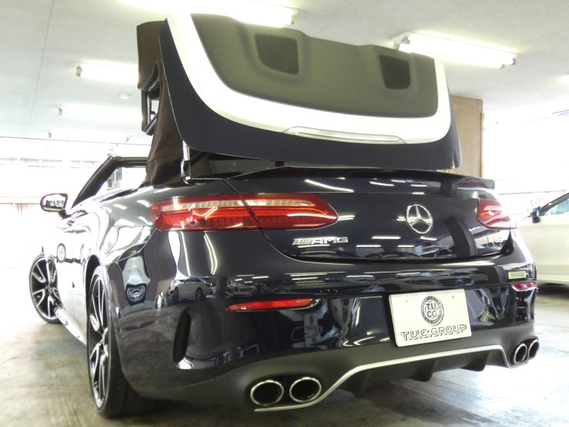 AMG Eクラス E53 4MATIC+ カブリオレ エクスクルーシブ&レーダーセーフティPKG 中期 meコネクト AMGエアロ&20インチアルミ 茶幌 茶×黒ナッパレザー ヒーター&ベンチレーター マッサージ機能 HDDナビ 地デジ Appleカープレイ 360度カメラ ヘッドアップD Burmester LEDヘッドライト 2年保証付