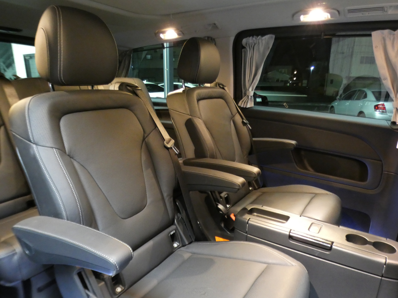 メルセデスベンツ Vクラス V220d ﾏﾙｺﾎﾟｰﾛﾎﾗｲｿﾞﾝ ﾚｰﾀﾞｰｾｰﾌﾃｨPKG　後期 New2,000ccE/G 9速AT MBUXﾅﾋﾞTV ｻｲﾄﾞｵｰﾆﾝｸﾞ ﾎﾟｯﾌﾟｱｯﾌﾟﾙｰﾌ 最大5名就寝可能 回転式ｼｰﾄ 黒本革 2ndｼｰﾄﾍﾞﾝﾁﾚｰﾀｰ&ﾋｰﾀｰ 両側ﾊﾟﾜｰｽﾗｲﾄﾞ LEDﾍｯﾄﾞﾗｲﾄ　新車保証継承可能