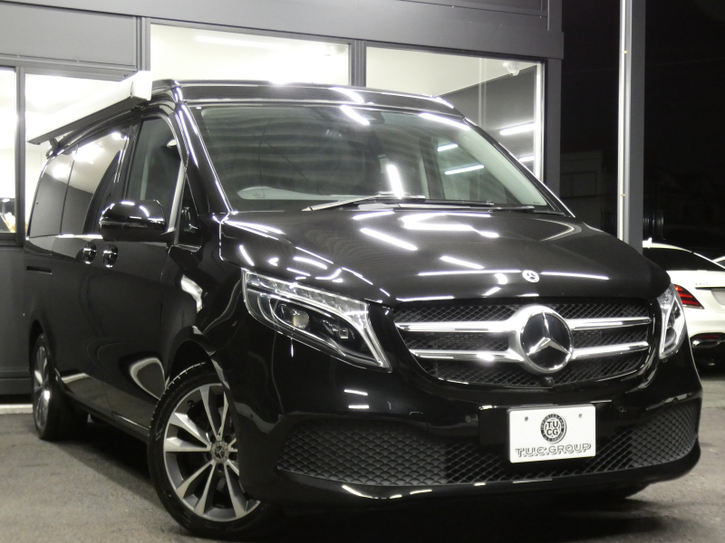 メルセデスベンツ Vクラス V220d ﾏﾙｺﾎﾟｰﾛﾎﾗｲｿﾞﾝ ﾚｰﾀﾞｰｾｰﾌﾃｨPKG　後期 New2,000ccE/G 9速AT MBUXﾅﾋﾞTV ｻｲﾄﾞｵｰﾆﾝｸﾞ ﾎﾟｯﾌﾟｱｯﾌﾟﾙｰﾌ 最大5名就寝可能 回転式ｼｰﾄ 黒本革 2ndｼｰﾄﾍﾞﾝﾁﾚｰﾀｰ&ﾋｰﾀｰ 両側ﾊﾟﾜｰｽﾗｲﾄﾞ LEDﾍｯﾄﾞﾗｲﾄ　新車保証継承可能