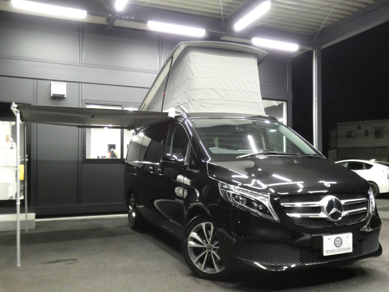 メルセデスベンツ Vクラス V220d ﾏﾙｺﾎﾟｰﾛﾎﾗｲｿﾞﾝ ﾚｰﾀﾞｰｾｰﾌﾃｨPKG　後期 New2,000ccE/G 9速AT MBUXﾅﾋﾞTV ｻｲﾄﾞｵｰﾆﾝｸﾞ ﾎﾟｯﾌﾟｱｯﾌﾟﾙｰﾌ 最大5名就寝可能 回転式ｼｰﾄ 黒本革 2ndｼｰﾄﾍﾞﾝﾁﾚｰﾀｰ&ﾋｰﾀｰ 両側ﾊﾟﾜｰｽﾗｲﾄﾞ LEDﾍｯﾄﾞﾗｲﾄ　新車保証継承可能