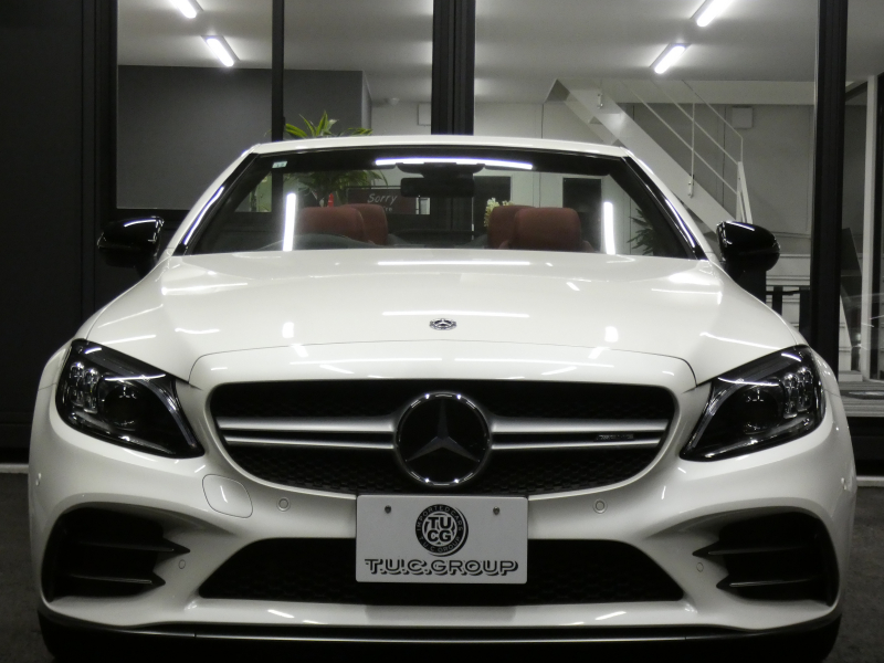 AMG Cクラス C43 4MATIC ｶﾌﾞﾘｵﾚ ﾚｰﾀﾞｰｾｰﾌﾃｨPKG　後期 390ps meｺﾈｸﾄ 赤革 赤幌 HDDﾅﾋﾞ 地ﾃﾞｼﾞ Appleｶｰﾌﾟﾚｲ ﾍｯﾄﾞｱｯﾌﾟD Burmester ﾏﾙﾁﾋﾞｰﾑLEDﾍｯﾄﾞﾗｲﾄ　2年保証付