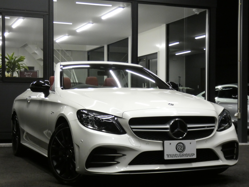 AMG Cクラス C43 4MATIC ｶﾌﾞﾘｵﾚ ﾚｰﾀﾞｰｾｰﾌﾃｨPKG　後期 390ps meｺﾈｸﾄ 赤革 赤幌 HDDﾅﾋﾞ 地ﾃﾞｼﾞ Appleｶｰﾌﾟﾚｲ ﾍｯﾄﾞｱｯﾌﾟD Burmester ﾏﾙﾁﾋﾞｰﾑLEDﾍｯﾄﾞﾗｲﾄ　2年保証付