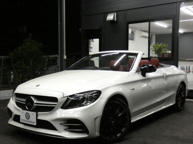 AMG Cクラス C43 4MATIC ｶﾌﾞﾘｵﾚ ﾚｰﾀﾞｰｾｰﾌﾃｨPKG　後期 390ps meｺﾈｸﾄ 赤革 赤幌 HDDﾅﾋﾞ 地ﾃﾞｼﾞ Appleｶｰﾌﾟﾚｲ ﾍｯﾄﾞｱｯﾌﾟD Burmester ﾏﾙﾁﾋﾞｰﾑLEDﾍｯﾄﾞﾗｲﾄ　2年保証付
