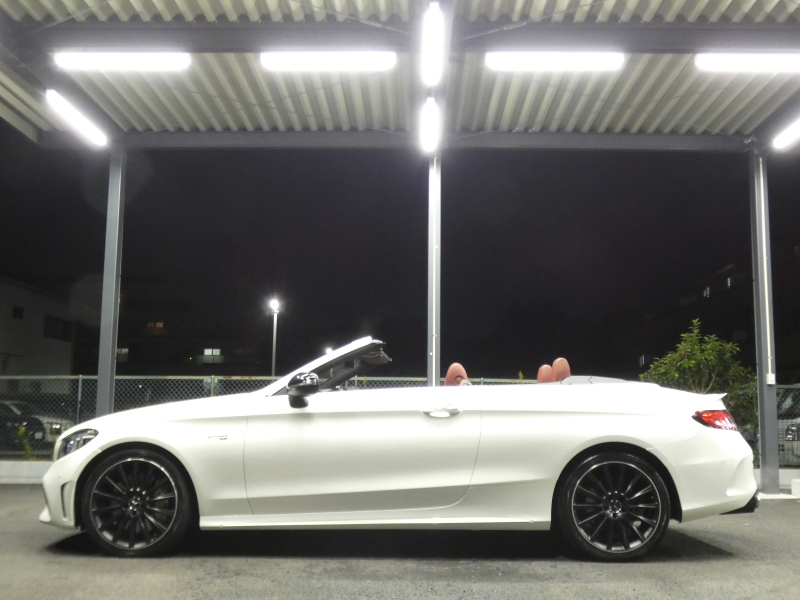 AMG Cクラス C43 4MATIC ｶﾌﾞﾘｵﾚ ﾚｰﾀﾞｰｾｰﾌﾃｨPKG　後期 390ps meｺﾈｸﾄ 赤革 赤幌 HDDﾅﾋﾞ 地ﾃﾞｼﾞ Appleｶｰﾌﾟﾚｲ ﾍｯﾄﾞｱｯﾌﾟD Burmester ﾏﾙﾁﾋﾞｰﾑLEDﾍｯﾄﾞﾗｲﾄ　2年保証付