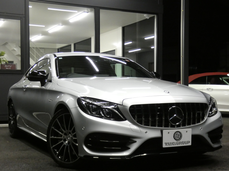 AMG Cクラス C43 4MATIC ｸｰﾍﾟ ﾚｰﾀﾞｰｾｰﾌﾃｨPKG　9速AT AMGｴｱﾛ&19ｲﾝﾁｱﾙﾐ ﾊﾟﾅﾒﾘｶｰﾅｸﾞﾘﾙ 黒本革 HDDﾅﾋﾞ 地ﾃﾞｼﾞ ﾊﾞｯｸｶﾒﾗ Burmester ﾊﾟﾌｭｰﾑｱﾄﾏｲｻﾞｰ 前後ﾄﾞﾗﾚｺ LEDﾍｯﾄﾞﾗｲﾄ/ｱﾀﾞﾌﾟﾃｨﾌﾞHB　2年保証付