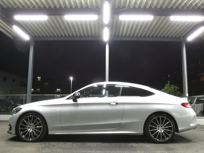 AMG Cクラス C43 4MATIC ｸｰﾍﾟ ﾚｰﾀﾞｰｾｰﾌﾃｨPKG　9速AT AMGｴｱﾛ&19ｲﾝﾁｱﾙﾐ ﾊﾟﾅﾒﾘｶｰﾅｸﾞﾘﾙ 黒本革 HDDﾅﾋﾞ 地ﾃﾞｼﾞ ﾊﾞｯｸｶﾒﾗ Burmester ﾊﾟﾌｭｰﾑｱﾄﾏｲｻﾞｰ 前後ﾄﾞﾗﾚｺ LEDﾍｯﾄﾞﾗｲﾄ/ｱﾀﾞﾌﾟﾃｨﾌﾞHB　2年保証付