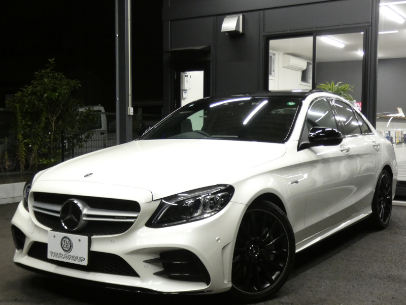 AMG Cクラス C43 4MATIC ﾚｰﾀﾞｰｾｰﾌﾃｨPKG　後期 390ps meｺﾈｸﾄ 黒本革 ﾊﾟﾉﾗﾏSR HDDﾅﾋﾞ 地ﾃﾞｼﾞ Appleｶｰﾌﾟﾚｲ ﾍｯﾄﾞｱｯﾌﾟD Burmester ｴｱﾊﾞﾗﾝｽPKG ｵｰﾄﾄﾗﾝｸ ﾏﾙﾁﾋﾞｰﾑLEDﾍｯﾄﾞﾗｲﾄ　2年保証付