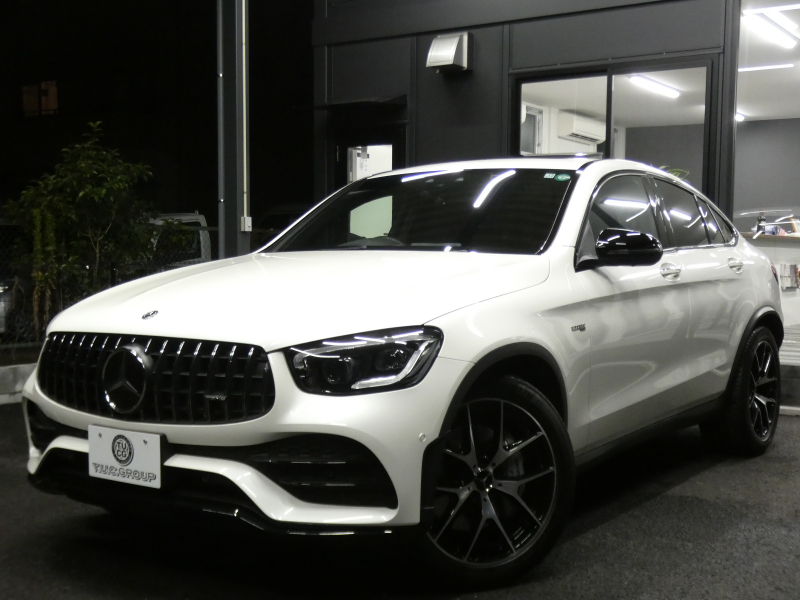 AMG GLCクーペ GLC43 4MATIC ｸｰﾍﾟ ﾚｻﾞｰｴｸｽｸﾙｰｼﾌﾞ&ﾚｰﾀﾞｰｾｰﾌﾃｨPKG　後期 1ｵｰﾅｰ 390ps meｺﾈｸﾄ 黒本革/ﾍﾞﾝﾁﾚｰﾀｰ ｻﾝﾙｰﾌ MBUXﾅﾋﾞ 地ﾃﾞｼﾞ 360ｶﾒﾗ ﾍｯﾄﾞｱｯﾌﾟD Burmester ｴｱﾊﾞﾗﾝｽPKG LEDﾍｯﾄﾞﾗｲﾄ AMGｴｱﾛ/20ｲﾝﾁAW　2年保証付