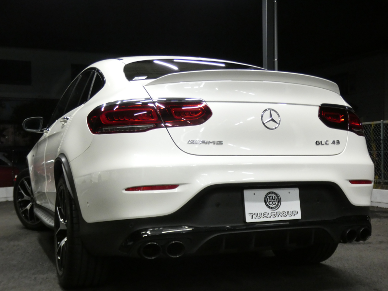 AMG GLCクーペ GLC43 4MATIC ｸｰﾍﾟ ﾚｻﾞｰｴｸｽｸﾙｰｼﾌﾞ&ﾚｰﾀﾞｰｾｰﾌﾃｨPKG　後期 390ps meｺﾈｸﾄ 赤黒革 ｻﾝﾙｰﾌ MBUXﾅﾋﾞ 地ﾃﾞｼﾞ 360ｶﾒﾗ ﾍｯﾄﾞｱｯﾌﾟD Burmester ｴｱﾊﾞﾗﾝｽPKG ﾏﾙﾁﾋﾞｰﾑLEDﾍｯﾄﾞﾗｲﾄ AMGｴｱﾛ/20ｲﾝﾁAW　2年保証付