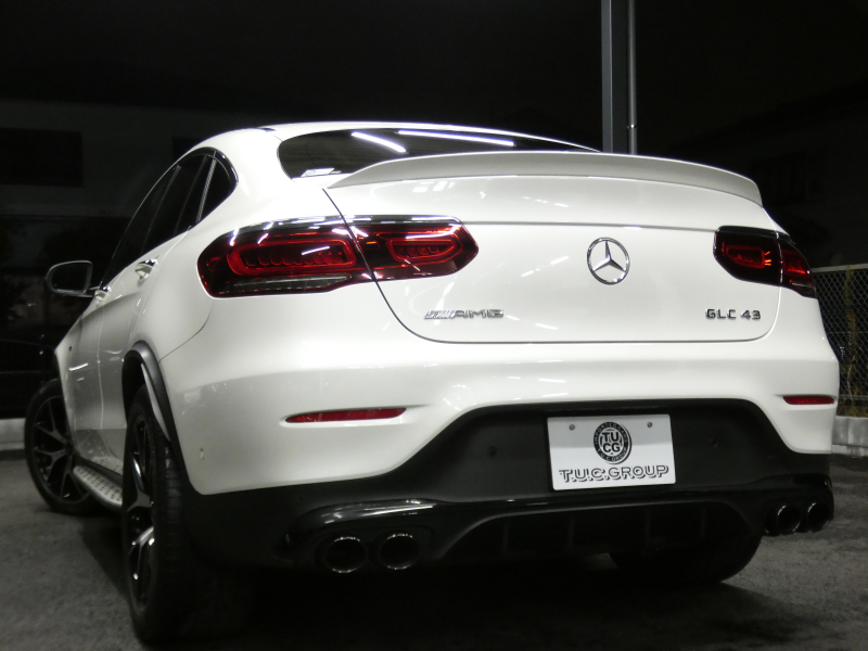 AMG GLCクーペ GLC43 4MATIC ｸｰﾍﾟ ﾚｻﾞｰｴｸｽｸﾙｰｼﾌﾞ&ﾚｰﾀﾞｰｾｰﾌﾃｨPKG　後期 390ps meｺﾈｸﾄ 黒革 ｻﾝﾙｰﾌ MBUXﾅﾋﾞ 地ﾃﾞｼﾞ 360ｶﾒﾗ ﾍｯﾄﾞｱｯﾌﾟD Burmester ｴｱﾊﾞﾗﾝｽPKG 前後ﾄﾞﾗﾚｺ ﾏﾙﾁﾋﾞｰﾑLEDﾍｯﾄﾞﾗｲﾄ AMGｴｱﾛ/20ｲﾝﾁAW　2年保証付