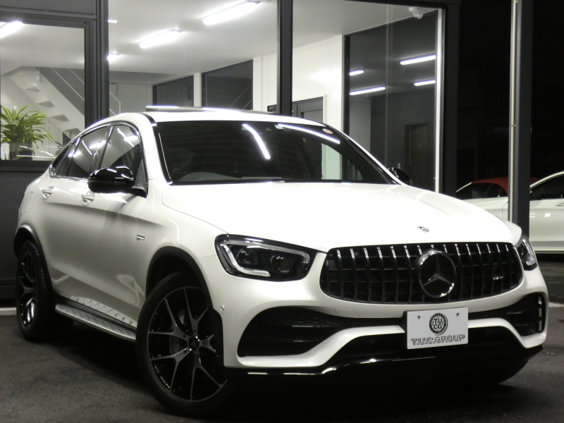 AMG GLCクーペ GLC43 4MATIC ｸｰﾍﾟ ﾚｻﾞｰｴｸｽｸﾙｰｼﾌﾞ&ﾚｰﾀﾞｰｾｰﾌﾃｨPKG　後期 390ps meｺﾈｸﾄ 黒革 ｻﾝﾙｰﾌ MBUXﾅﾋﾞ 地ﾃﾞｼﾞ 360ｶﾒﾗ ﾍｯﾄﾞｱｯﾌﾟD Burmester ｴｱﾊﾞﾗﾝｽPKG 前後ﾄﾞﾗﾚｺ ﾏﾙﾁﾋﾞｰﾑLEDﾍｯﾄﾞﾗｲﾄ AMGｴｱﾛ/20ｲﾝﾁAW　2年保証付