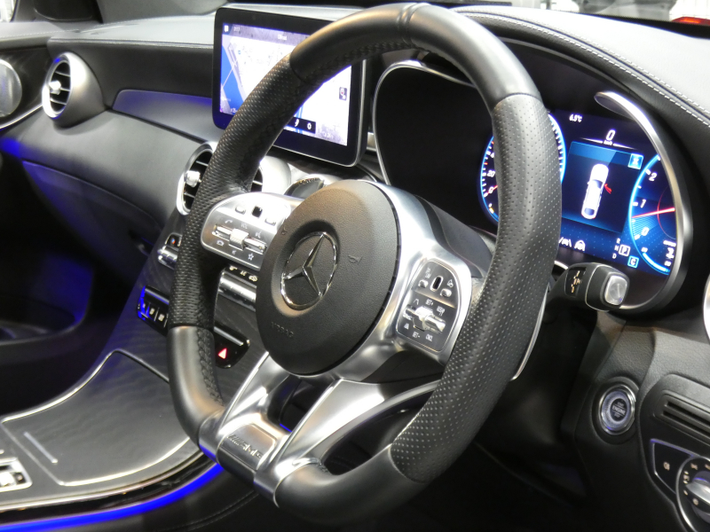 AMG GLCクーペ GLC43 4MATIC ｸｰﾍﾟ ﾚｻﾞｰｴｸｽｸﾙｰｼﾌﾞ&ﾚｰﾀﾞｰｾｰﾌﾃｨPKG　後期 390ps meｺﾈｸﾄ 黒革 ｻﾝﾙｰﾌ MBUXﾅﾋﾞ 地ﾃﾞｼﾞ 360ｶﾒﾗ ﾍｯﾄﾞｱｯﾌﾟD Burmester ｴｱﾊﾞﾗﾝｽPKG 前後ﾄﾞﾗﾚｺ ﾏﾙﾁﾋﾞｰﾑLEDﾍｯﾄﾞﾗｲﾄ AMGｴｱﾛ/20ｲﾝﾁAW　2年保証付