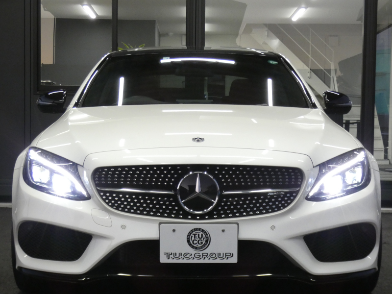 AMG Cクラス C43 4MATIC ｴｸｽｸﾙｰｼﾌﾞ&ﾚｰﾀﾞｰｾｰﾌﾃｨPKG　9速AT AMGｴｱﾛ&19ｲﾝﾁｱﾙﾐ 黒本革 ﾊﾟﾉﾗﾏｻﾝﾙｰﾌ HDDﾅﾋﾞ 地ﾃﾞｼﾞ ﾊﾞｯｸｶﾒﾗ Burmester ﾊﾟﾌｭｰﾑｱﾄﾏｲｻﾞｰ ﾍｯﾄﾞｱｯﾌﾟD LEDﾍｯﾄﾞﾗｲﾄ　2年保証付