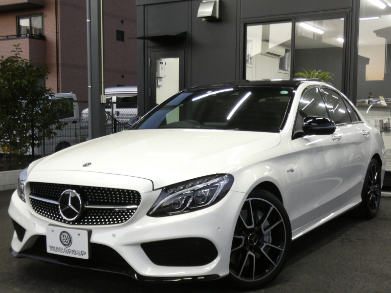 AMG Cクラス C43 4MATIC ｴｸｽｸﾙｰｼﾌﾞ&ﾚｰﾀﾞｰｾｰﾌﾃｨPKG　9速AT AMGｴｱﾛ&19ｲﾝﾁｱﾙﾐ 黒本革 ﾊﾟﾉﾗﾏｻﾝﾙｰﾌ HDDﾅﾋﾞ 地ﾃﾞｼﾞ ﾊﾞｯｸｶﾒﾗ Burmester ﾊﾟﾌｭｰﾑｱﾄﾏｲｻﾞｰ ﾍｯﾄﾞｱｯﾌﾟD LEDﾍｯﾄﾞﾗｲﾄ　2年保証付