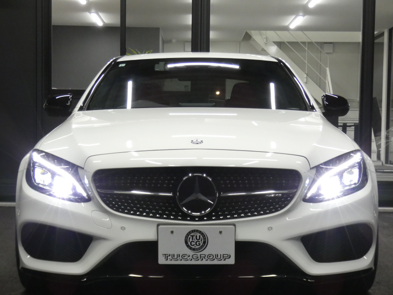 AMG Cクラス C43 4MATIC ｴｸｽｸﾙｰｼﾌﾞ&ﾚｰﾀﾞｰｾｰﾌﾃｨPKG　9速AT AMGｴｱﾛ&19ｲﾝﾁｱﾙﾐ 黒本革 HDDﾅﾋﾞ 地ﾃﾞｼﾞ ﾊﾞｯｸｶﾒﾗ Burmester ﾊﾟﾌｭｰﾑｱﾄﾏｲｻﾞｰ ｵｰﾄﾄﾗﾝｸ/ﾌｯﾄOP 純正ﾄﾞﾗﾚｺ LEDﾍｯﾄﾞﾗｲﾄ　2年保証付