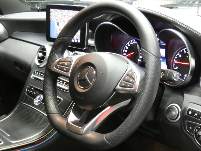 AMG Cクラス C43 4MATIC ｴｸｽｸﾙｰｼﾌﾞ&ﾚｰﾀﾞｰｾｰﾌﾃｨPKG　9速AT AMGｴｱﾛ&19ｲﾝﾁｱﾙﾐ 黒本革 HDDﾅﾋﾞ 地ﾃﾞｼﾞ ﾊﾞｯｸｶﾒﾗ Burmester ﾊﾟﾌｭｰﾑｱﾄﾏｲｻﾞｰ ｵｰﾄﾄﾗﾝｸ/ﾌｯﾄOP 純正ﾄﾞﾗﾚｺ LEDﾍｯﾄﾞﾗｲﾄ　2年保証付