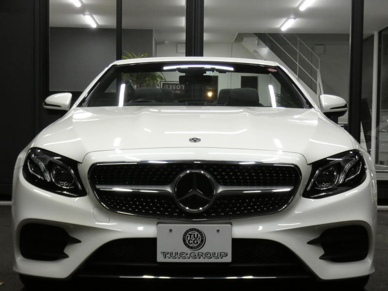 メルセデスベンツ Eクラス E200 ｶﾌﾞﾘｵﾚ ｽﾎﾟｰﾂ ﾚｰﾀﾞｰｾｰﾌﾃｨPKG　meｺﾈｸﾄ AMGｴｱﾛ&19AW ﾀﾞｰｸﾚｯﾄﾞ幌 ﾚｯﾄﾞ/ﾌﾞﾗｯｸ革 ﾋｰﾀｰ&ｴｱｽｶｰﾌ 純正ﾅﾋﾞ 地ﾃﾞｼﾞ Aｶｰﾌﾟﾚｲ 360ｶﾒﾗ ﾄﾞﾗﾚｺ ﾍｯﾄﾞｱｯﾌﾟD Burmester ｴｱﾊﾞﾗﾝｽPKG　2年保証付