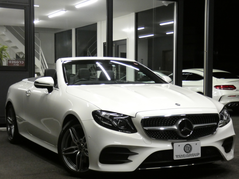 メルセデスベンツ Eクラス E200 ｶﾌﾞﾘｵﾚ ｽﾎﾟｰﾂ ﾚｰﾀﾞｰｾｰﾌﾃｨPKG　meｺﾈｸﾄ AMGｴｱﾛ&19AW ﾀﾞｰｸﾚｯﾄﾞ幌 ﾚｯﾄﾞ/ﾌﾞﾗｯｸ革 ﾋｰﾀｰ&ｴｱｽｶｰﾌ 純正ﾅﾋﾞ 地ﾃﾞｼﾞ Aｶｰﾌﾟﾚｲ 360ｶﾒﾗ ﾄﾞﾗﾚｺ ﾍｯﾄﾞｱｯﾌﾟD Burmester ｴｱﾊﾞﾗﾝｽPKG　2年保証付