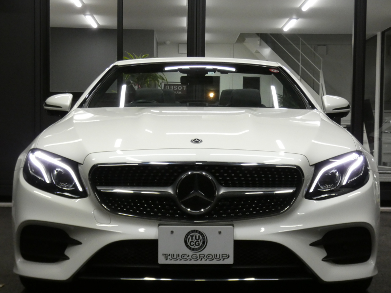 メルセデスベンツ Eクラス E200 ｶﾌﾞﾘｵﾚ ｽﾎﾟｰﾂ ﾚｰﾀﾞｰｾｰﾌﾃｨPKG　meｺﾈｸﾄ AMGｴｱﾛ&19AW ﾀﾞｰｸﾚｯﾄﾞ幌 ﾚｯﾄﾞ/ﾌﾞﾗｯｸ革 ﾋｰﾀｰ&ｴｱｽｶｰﾌ 純正ﾅﾋﾞ 地ﾃﾞｼﾞ Aｶｰﾌﾟﾚｲ 360ｶﾒﾗ ﾄﾞﾗﾚｺ ﾍｯﾄﾞｱｯﾌﾟD Burmester ｴｱﾊﾞﾗﾝｽPKG　2年保証付