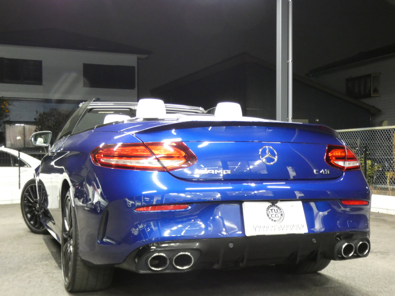 AMG Cクラス C43 4MATIC ｶﾌﾞﾘｵﾚ ﾚｰﾀﾞｰｾｰﾌﾃｨPKG　後期 390ps meｺﾈｸﾄ 白革 青幌 HDDﾅﾋﾞ 地ﾃﾞｼﾞ Appleｶｰﾌﾟﾚｲ ﾍｯﾄﾞｱｯﾌﾟD Burmester ｴｱﾊﾞﾗﾝｽPKG ﾏﾙﾁﾋﾞｰﾑLEDﾍｯﾄﾞﾗｲﾄ ｱﾝﾋﾞｴﾝﾄｴｱｱｳﾄﾚｯﾄ　2年保証付