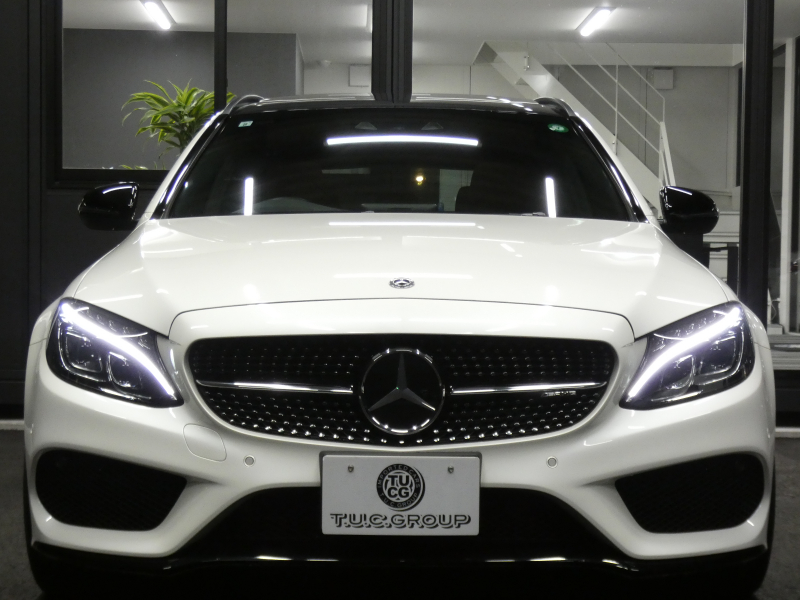 AMG Cクラス C43 4MATIC ｽﾃｰｼｮﾝﾜｺﾞﾝ ﾚｰﾀﾞｰｾｰﾌﾃｨPKG　9AT 赤本革 ﾊﾟﾉﾗﾏSR HDDﾅﾋﾞ 地ﾃﾞｼﾞ Bｶﾒﾗ Burmester ﾍｯﾄﾞｱｯﾌﾟD LEDﾍｯﾄﾞﾗｲﾄ ｵｰﾄﾘｱｹﾞｰﾄ ｴｱﾊﾞﾗﾝｽPKG AMGｴｱﾛ&19ｲﾝﾁAW　2年保証付