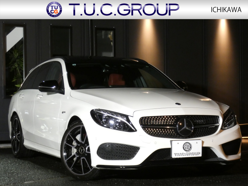 AMG Cクラス C43 4MATIC ｽﾃｰｼｮﾝﾜｺﾞﾝ ﾚｰﾀﾞｰｾｰﾌﾃｨPKG　9AT 赤本革 ﾊﾟﾉﾗﾏSR HDDﾅﾋﾞ 地ﾃﾞｼﾞ Bｶﾒﾗ Burmester ﾍｯﾄﾞｱｯﾌﾟD LEDﾍｯﾄﾞﾗｲﾄ ｵｰﾄﾘｱｹﾞｰﾄ ｴｱﾊﾞﾗﾝｽPKG AMGｴｱﾛ&19ｲﾝﾁAW　2年保証付