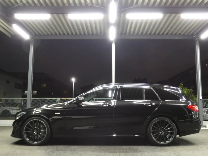 AMG Cクラス C43 4MATIC ｽﾃｰｼｮﾝﾜｺﾞﾝ ﾚｰﾀﾞｰｾｰﾌﾃｨPKG　meｺﾈ 9AT 黒本革 ﾊﾟﾉﾗﾏSR HDDﾅﾋﾞ 地ﾃﾞｼﾞ Bｶﾒﾗ Burmester ﾍｯﾄﾞｱｯﾌﾟD LEDﾍｯﾄﾞﾗｲﾄ ｵｰﾄﾘｱｹﾞｰﾄ ｴｱﾊﾞﾗﾝｽPKG AMGｴｱﾛ&19ｲﾝﾁAW　2年保証付