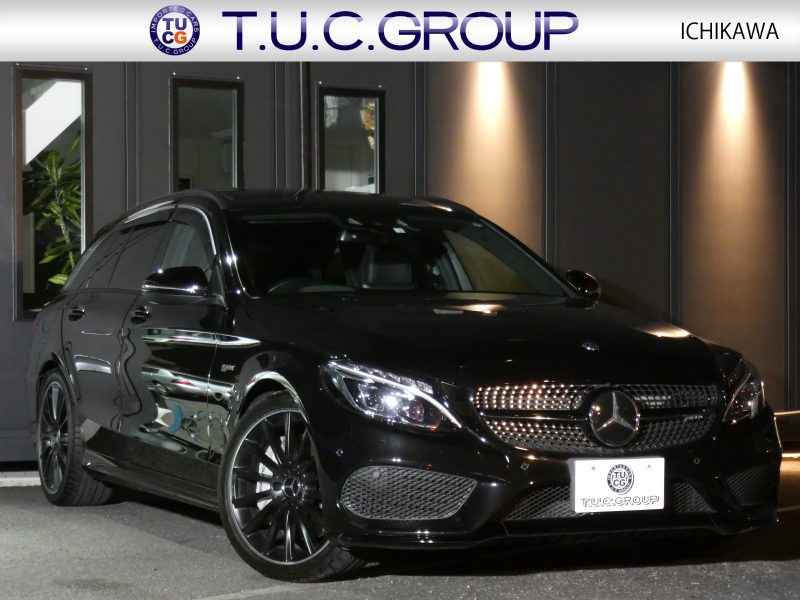 AMG Cクラス C43 4MATIC ｽﾃｰｼｮﾝﾜｺﾞﾝ ﾚｰﾀﾞｰｾｰﾌﾃｨPKG　meｺﾈ 9AT 黒本革 ﾊﾟﾉﾗﾏSR HDDﾅﾋﾞ 地ﾃﾞｼﾞ Bｶﾒﾗ Burmester ﾍｯﾄﾞｱｯﾌﾟD LEDﾍｯﾄﾞﾗｲﾄ ｵｰﾄﾘｱｹﾞｰﾄ ｴｱﾊﾞﾗﾝｽPKG AMGｴｱﾛ&19ｲﾝﾁAW　2年保証付