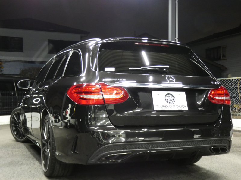 AMG Cクラス C43 4MATIC ｽﾃｰｼｮﾝﾜｺﾞﾝ ﾚｰﾀﾞｰｾｰﾌﾃｨPKG　meｺﾈ 9AT 黒本革 ﾊﾟﾉﾗﾏSR HDDﾅﾋﾞ 地ﾃﾞｼﾞ Bｶﾒﾗ Burmester ﾍｯﾄﾞｱｯﾌﾟD LEDﾍｯﾄﾞﾗｲﾄ ｵｰﾄﾘｱｹﾞｰﾄ ｴｱﾊﾞﾗﾝｽPKG AMGｴｱﾛ&19ｲﾝﾁAW　2年保証付