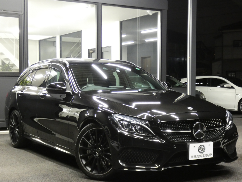 AMG Cクラス C43 4MATIC ｽﾃｰｼｮﾝﾜｺﾞﾝ ﾚｰﾀﾞｰｾｰﾌﾃｨPKG　meｺﾈ 9AT 黒本革 ﾊﾟﾉﾗﾏSR HDDﾅﾋﾞ 地ﾃﾞｼﾞ Bｶﾒﾗ Burmester ﾍｯﾄﾞｱｯﾌﾟD LEDﾍｯﾄﾞﾗｲﾄ ｵｰﾄﾘｱｹﾞｰﾄ ｴｱﾊﾞﾗﾝｽPKG AMGｴｱﾛ&19ｲﾝﾁAW　2年保証付