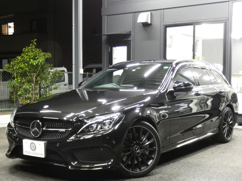AMG Cクラス C43 4MATIC ｽﾃｰｼｮﾝﾜｺﾞﾝ ﾚｰﾀﾞｰｾｰﾌﾃｨPKG　meｺﾈ 9AT 黒本革 ﾊﾟﾉﾗﾏSR HDDﾅﾋﾞ 地ﾃﾞｼﾞ Bｶﾒﾗ Burmester ﾍｯﾄﾞｱｯﾌﾟD LEDﾍｯﾄﾞﾗｲﾄ ｵｰﾄﾘｱｹﾞｰﾄ ｴｱﾊﾞﾗﾝｽPKG AMGｴｱﾛ&19ｲﾝﾁAW　2年保証付