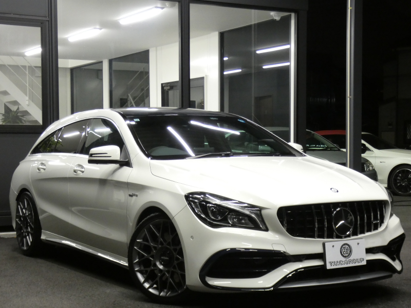 AMG CLAクラス CLA45 4MATIC ｼｭｰﾃｨﾝｸﾞﾌﾞﾚｰｸ AMGｱﾄﾞﾊﾞﾝｽﾄﾞ&ﾚｰﾀﾞｰｾｰﾌﾃｨPKG　後期 381ps ｷｰﾚｽｺﾞｰ ﾊﾟﾌｫｰﾏﾝｽｼｰﾄ&社外ｴｸﾞｿﾞｰｽﾄ rotiform19ｲﾝﾁAW AMGｴｱﾛ ﾊﾟﾉﾗﾏSR ﾅﾋﾞTV Aｶｰﾌﾟﾚｲ Bｶﾒﾗ harman/kardon LEDﾍｯﾄﾞﾗｲﾄ/ｵｰﾄHB　2年保証付