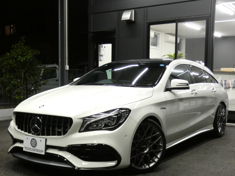 AMG CLAクラス CLA45 4MATIC ｼｭｰﾃｨﾝｸﾞﾌﾞﾚｰｸ AMGｱﾄﾞﾊﾞﾝｽﾄﾞ&ﾚｰﾀﾞｰｾｰﾌﾃｨPKG　後期 381ps ｷｰﾚｽｺﾞｰ ﾊﾟﾌｫｰﾏﾝｽｼｰﾄ&社外ｴｸﾞｿﾞｰｽﾄ rotiform19ｲﾝﾁAW AMGｴｱﾛ ﾊﾟﾉﾗﾏSR ﾅﾋﾞTV Aｶｰﾌﾟﾚｲ Bｶﾒﾗ harman/kardon LEDﾍｯﾄﾞﾗｲﾄ/ｵｰﾄHB　2年保証付
