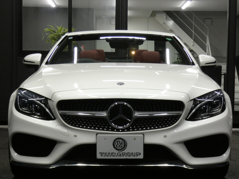 メルセデスベンツ Cクラス C180 ｶﾌﾞﾘｵﾚ ﾚｻﾞｰｴｸｽｸﾙｰｼﾌﾞ&ﾚｰﾀﾞｰｾｰﾌﾃｨPKG　9速AT meｺﾈｸﾄ AMGｴｱﾛ&19ｲﾝﾁｱﾙﾐ 赤革 赤幌 HDDﾅﾋﾞ 地ﾃﾞｼﾞ Bｶﾒﾗ Bluetoothｵｰﾃﾞｨｵ ﾄﾞﾗﾚｺ LEDﾍｯﾄﾞﾗｲﾄ ｴｱﾊﾞﾗﾝｽPKG ﾍｯﾄﾞｱｯﾌﾟD　2年保証付