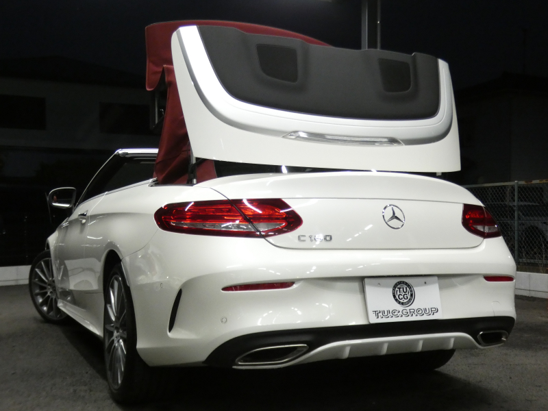 メルセデスベンツ Cクラス C180 ｶﾌﾞﾘｵﾚ ﾚｻﾞｰｴｸｽｸﾙｰｼﾌﾞ&ﾚｰﾀﾞｰｾｰﾌﾃｨPKG　9速AT meｺﾈｸﾄ AMGｴｱﾛ&19ｲﾝﾁｱﾙﾐ 赤革 赤幌 HDDﾅﾋﾞ 地ﾃﾞｼﾞ Bｶﾒﾗ Bluetoothｵｰﾃﾞｨｵ ﾄﾞﾗﾚｺ LEDﾍｯﾄﾞﾗｲﾄ ｴｱﾊﾞﾗﾝｽPKG ﾍｯﾄﾞｱｯﾌﾟD　2年保証付