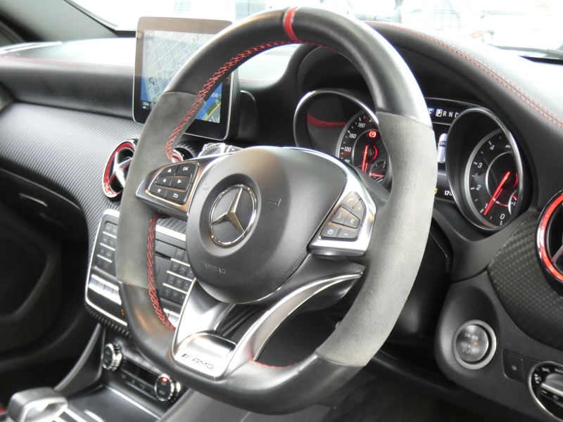 AMG Aクラス A45 4MATIC AMGｱﾄﾞﾊﾞﾝｽﾄﾞ&ﾚｰﾀﾞｰｾｰﾌﾃｨPKG　後期 381ps ｷｰﾚｽｺﾞｰ ﾊﾟﾌｫｰﾏﾝｽｼｰﾄ&可変ﾊﾟﾌｫｰﾏﾝｽｴｸﾞｿﾞｰｽﾄ AMGｴｱﾛ&18AW ﾊﾟﾅﾒﾘｶｰﾅｸﾞﾘﾙ ﾅﾋﾞTV Aｶｰﾌﾟﾚｲ Bｶﾒﾗ harman/kardon LEDﾍｯﾄﾞﾗｲﾄ/ｵｰﾄHB　2年保証付