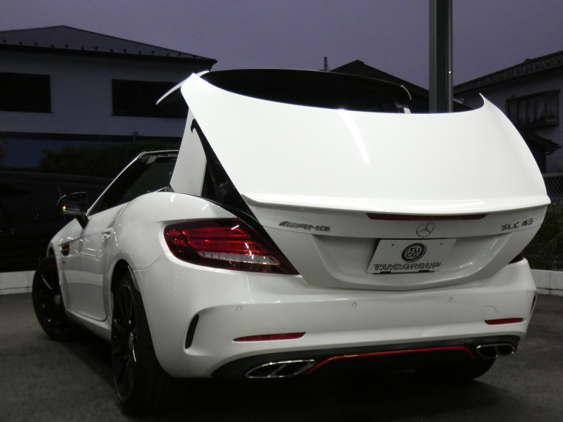 AMG SLC SLC43 ﾚｯﾄﾞｱｰﾄEDITION ﾚｰﾀﾞｰｾｰﾌﾃｨPKG　1ｵｰﾅｰ 特別仕様車 ﾏｼﾞｯｸｽｶｲﾙｰﾌ 専用ｴｸｽﾃﾘｱ&ｲﾝﾃﾘｱ 灰黒ﾅｯﾊﾟﾚｻﾞｰｼｰﾄ ﾋｰﾀｰ&ｴｱｽｶｰﾌ ﾅﾋﾞTV Bｶﾒﾗ Aｶｰﾌﾟﾚｲ harman/kardon AMGｴｱﾛ AMGﾚｯﾄﾞｷｬﾘﾊﾟｰ AMGﾗｲﾄﾞｺﾝﾄﾛｰﾙｻｽ　2年保証付