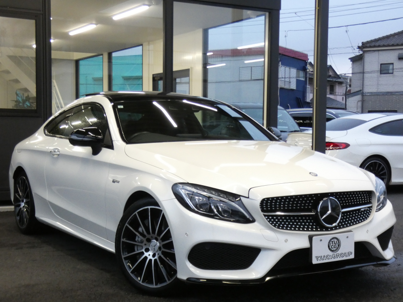 AMG Cクラス C43 4MATIC ｸｰﾍﾟ ﾚｰﾀﾞｰｾｰﾌﾃｨPKG　9速AT AMGｴｱﾛ&19ｲﾝﾁｱﾙﾐ 黒本革 ﾊﾟﾉﾗﾏSR HDDﾅﾋﾞ 地ﾃﾞｼﾞ ﾊﾞｯｸｶﾒﾗ Burmester ﾊﾟﾌｭｰﾑｱﾄﾏｲｻﾞｰ ﾄﾞﾗﾚｺ 自動ﾄﾗﾝｸ/ﾌｯﾄOP LEDﾍｯﾄﾞﾗｲﾄ/ｱﾀﾞﾌﾟﾃｨﾌﾞHB　2年保証付