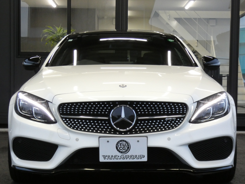 AMG Cクラス C43 4MATIC ｸｰﾍﾟ ﾚｰﾀﾞｰｾｰﾌﾃｨPKG　9速AT AMGｴｱﾛ&19ｲﾝﾁｱﾙﾐ 黒本革 ﾊﾟﾉﾗﾏSR HDDﾅﾋﾞ 地ﾃﾞｼﾞ ﾊﾞｯｸｶﾒﾗ Burmester ﾊﾟﾌｭｰﾑｱﾄﾏｲｻﾞｰ ﾄﾞﾗﾚｺ 自動ﾄﾗﾝｸ/ﾌｯﾄOP LEDﾍｯﾄﾞﾗｲﾄ/ｱﾀﾞﾌﾟﾃｨﾌﾞHB　2年保証付