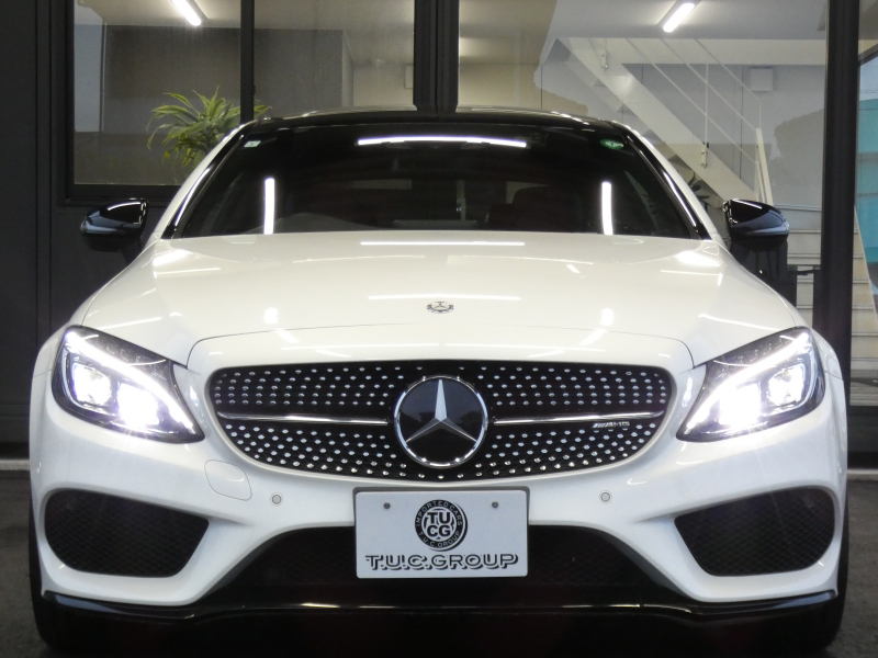 AMG Cクラス C43 4MATIC ｸｰﾍﾟ ﾚｰﾀﾞｰｾｰﾌﾃｨPKG　9速AT AMGｴｱﾛ&19ｲﾝﾁｱﾙﾐ 黒本革 ﾊﾟﾉﾗﾏSR HDDﾅﾋﾞ 地ﾃﾞｼﾞ ﾊﾞｯｸｶﾒﾗ Burmester ﾊﾟﾌｭｰﾑｱﾄﾏｲｻﾞｰ ﾄﾞﾗﾚｺ 自動ﾄﾗﾝｸ/ﾌｯﾄOP LEDﾍｯﾄﾞﾗｲﾄ/ｱﾀﾞﾌﾟﾃｨﾌﾞHB　2年保証付