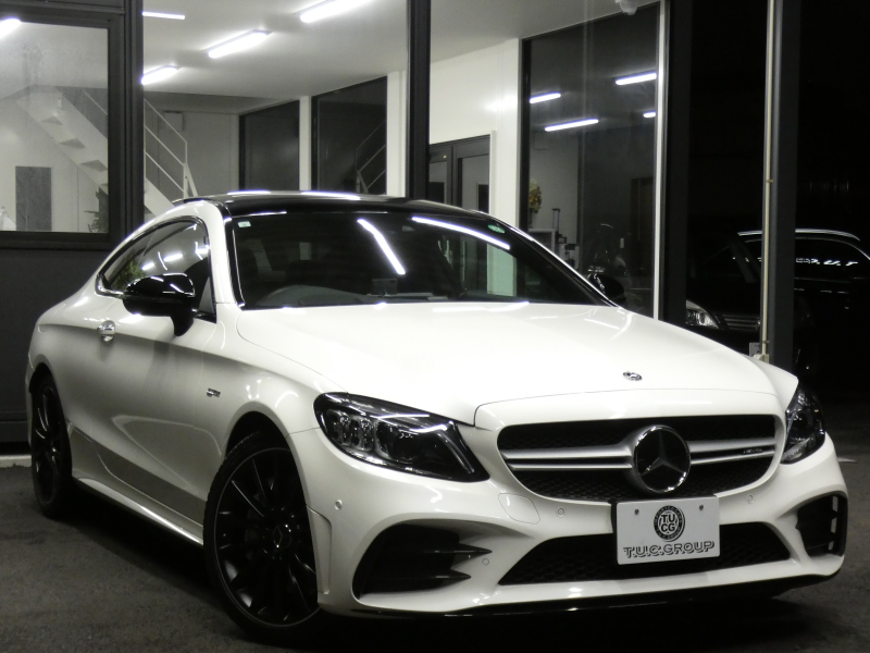 AMG Cクラス C43 4MATIC ｸｰﾍﾟ ﾚｰﾀﾞｰｾｰﾌﾃｨPKG　後期 390ps meｺﾈｸﾄ 黒本革 ﾊﾟﾉﾗﾏSR HDDﾅﾋﾞ 地ﾃﾞｼﾞ Appleｶｰﾌﾟﾚｲ ﾍｯﾄﾞｱｯﾌﾟD Burmester ｴｱﾊﾞﾗﾝｽPKG ｵｰﾄﾄﾗﾝｸ 前後ﾄﾞﾗﾚｺ ﾏﾙﾁﾋﾞｰﾑLEDﾍｯﾄﾞﾗｲﾄ　2年保証付