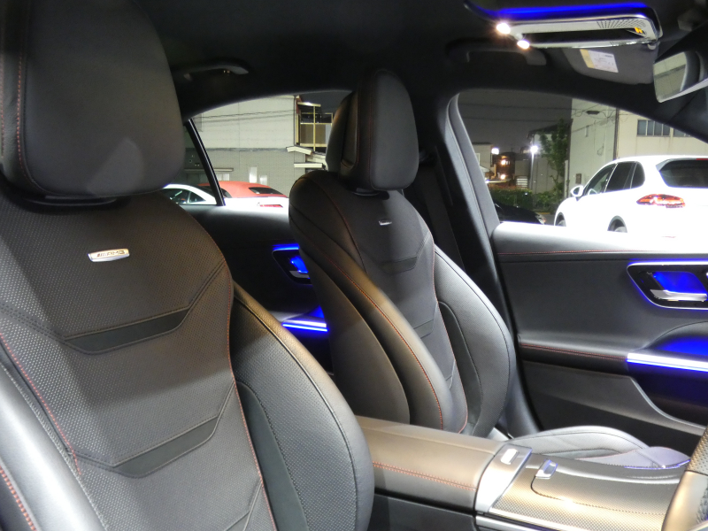 AMG Cクラス C43 4MATIC レーダーセーフティPKG 1オーナー BSG搭載 現行型 AMGエアロ&19AW AMGナイトPKG パフォーマンスサウンド リアアクスルステアリング 黒本革シート/ヒーター/ベンチレーター MBUXナビ 地デジ 360カメラ Burmester HUD DIGITALライト 新車保証継承可能