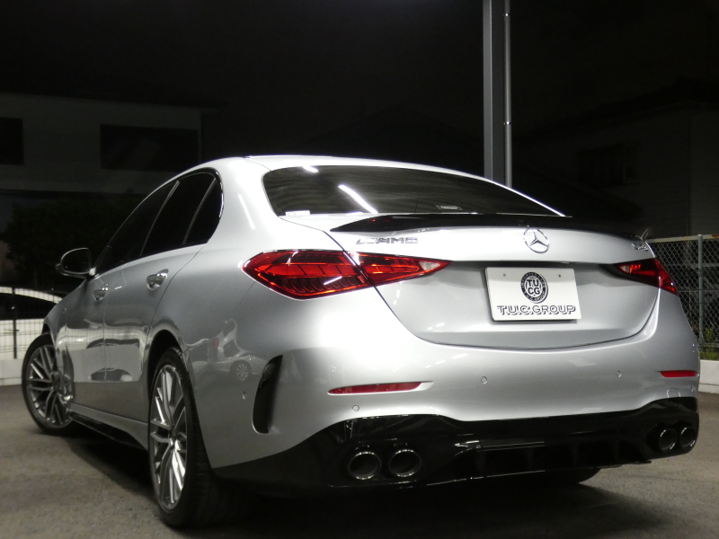 AMG Cクラス C43 4MATIC レーダーセーフティPKG 1オーナー BSG搭載 現行型 AMGエアロ&19AW AMGナイトPKG パフォーマンスサウンド リアアクスルステアリング 黒本革シート/ヒーター/ベンチレーター MBUXナビ 地デジ 360カメラ Burmester HUD DIGITALライト 新車保証継承可能