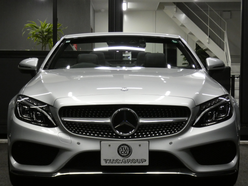 メルセデスベンツ Cクラス C300 ｶﾌﾞﾘｵﾚ ｽﾎﾟｰﾂ ﾚｰﾀﾞｰｾｰﾌﾃｨPKG　受注生産ﾓﾃﾞﾙ 9速AT AMGｴｱﾛ&19ｲﾝﾁｱﾙﾐ 黒本革 黒幌 HDDﾅﾋﾞ 地ﾃﾞｼﾞ Bｶﾒﾗ Bluetoothｵｰﾃﾞｨｵ 360ﾄﾞﾗﾚｺ LEDﾍｯﾄﾞﾗｲﾄ ｱﾀﾞﾌﾟﾃｨﾌﾞHB ｴｱﾊﾞﾗﾝｽPKG Burmesterｻﾗｳﾝﾄﾞ　2年保証付