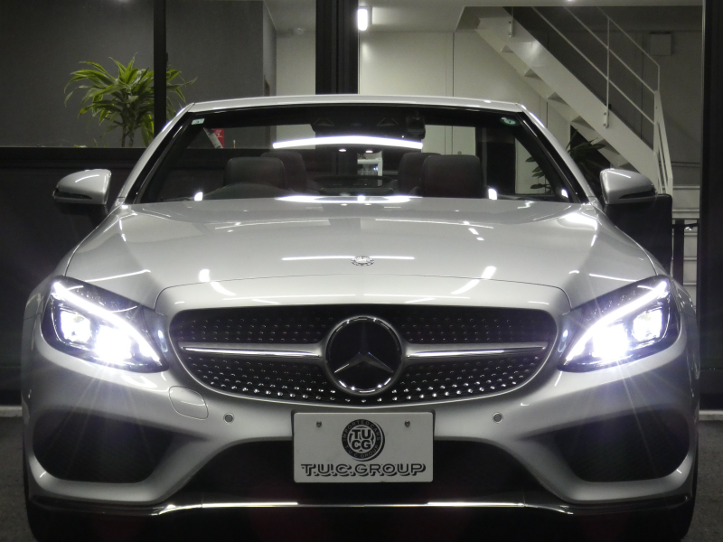 メルセデスベンツ Cクラス C300 ｶﾌﾞﾘｵﾚ ｽﾎﾟｰﾂ ﾚｰﾀﾞｰｾｰﾌﾃｨPKG　受注生産ﾓﾃﾞﾙ 9速AT AMGｴｱﾛ&19ｲﾝﾁｱﾙﾐ 黒本革 黒幌 HDDﾅﾋﾞ 地ﾃﾞｼﾞ Bｶﾒﾗ Bluetoothｵｰﾃﾞｨｵ 360ﾄﾞﾗﾚｺ LEDﾍｯﾄﾞﾗｲﾄ ｱﾀﾞﾌﾟﾃｨﾌﾞHB ｴｱﾊﾞﾗﾝｽPKG Burmesterｻﾗｳﾝﾄﾞ　2年保証付