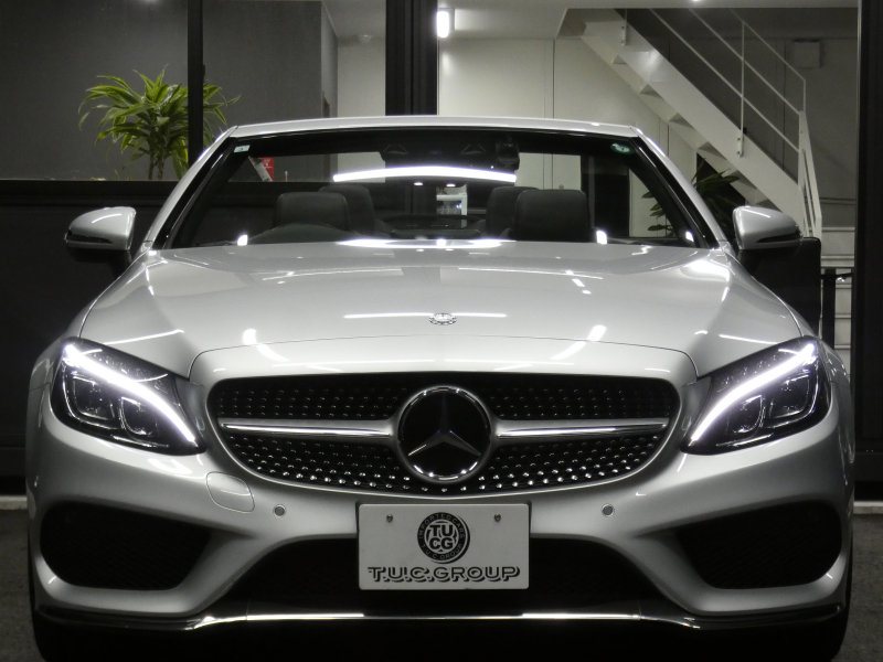 メルセデスベンツ Cクラス C300 ｶﾌﾞﾘｵﾚ ｽﾎﾟｰﾂ ﾚｰﾀﾞｰｾｰﾌﾃｨPKG　受注生産ﾓﾃﾞﾙ 9速AT AMGｴｱﾛ&19ｲﾝﾁｱﾙﾐ 黒本革 黒幌 HDDﾅﾋﾞ 地ﾃﾞｼﾞ Bｶﾒﾗ Bluetoothｵｰﾃﾞｨｵ 360ﾄﾞﾗﾚｺ LEDﾍｯﾄﾞﾗｲﾄ ｱﾀﾞﾌﾟﾃｨﾌﾞHB ｴｱﾊﾞﾗﾝｽPKG Burmesterｻﾗｳﾝﾄﾞ　2年保証付