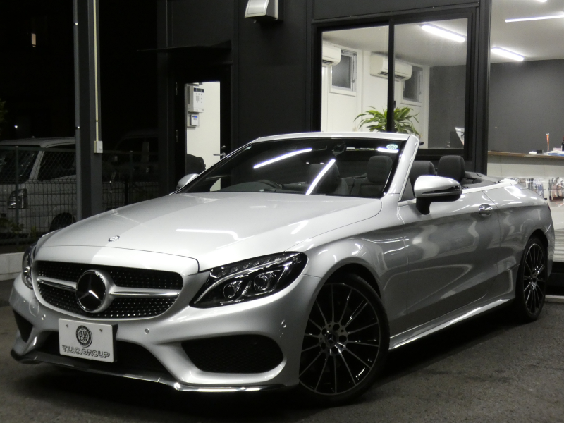 メルセデスベンツ Cクラス C300 ｶﾌﾞﾘｵﾚ ｽﾎﾟｰﾂ ﾚｰﾀﾞｰｾｰﾌﾃｨPKG　受注生産ﾓﾃﾞﾙ 9速AT AMGｴｱﾛ&19ｲﾝﾁｱﾙﾐ 黒本革 黒幌 HDDﾅﾋﾞ 地ﾃﾞｼﾞ Bｶﾒﾗ Bluetoothｵｰﾃﾞｨｵ 360ﾄﾞﾗﾚｺ LEDﾍｯﾄﾞﾗｲﾄ ｱﾀﾞﾌﾟﾃｨﾌﾞHB ｴｱﾊﾞﾗﾝｽPKG Burmesterｻﾗｳﾝﾄﾞ　2年保証付