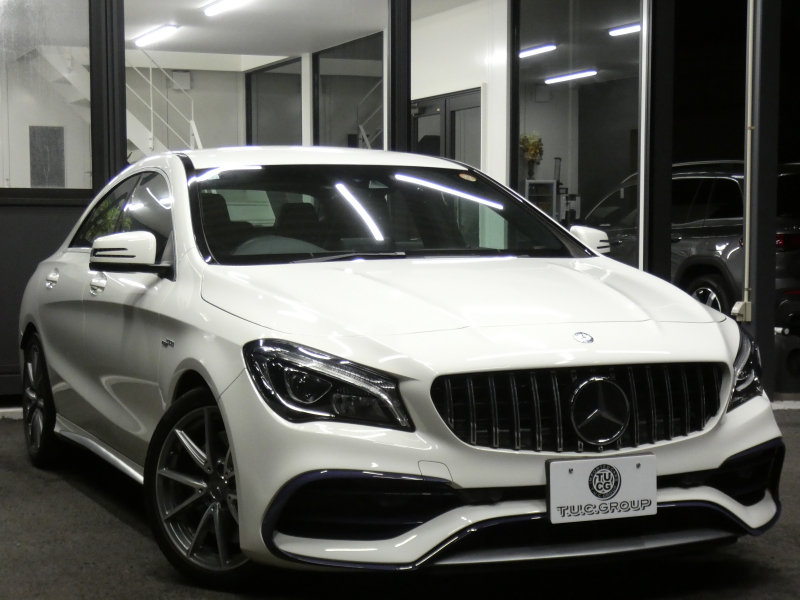 AMG CLAクラス CLA45 4MATIC ﾚｰｼﾝｸﾞｴﾃﾞｨｼｮﾝ ﾚｰﾀﾞｰｾｰﾌﾃｨPKG　後期 1ｵｰﾅｰ 90台限定車 381ps 半革 ﾅﾋﾞTV Aｶｰﾌﾟﾚｲ Bｶﾒﾗ ﾀﾞｲﾅﾐｯｸｾﾚｸﾄ LEDﾗｲﾄ ｱﾀﾞﾌﾟﾃｨﾌﾞHB ﾊﾟﾄﾞﾙｼﾌﾄ AMGｴｱﾛ&18ｲﾝﾁAW　2年保証付