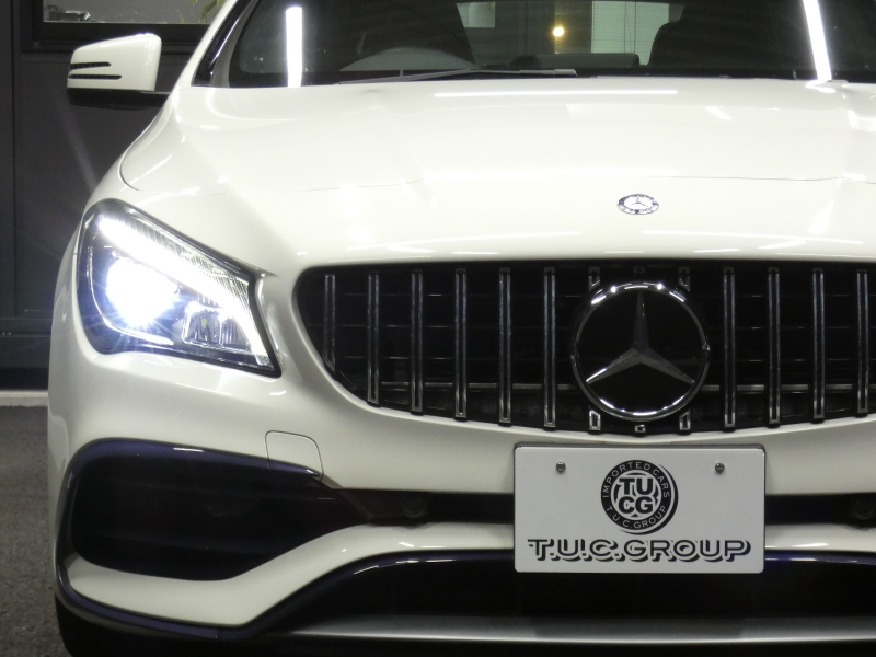 AMG CLAクラス CLA45 4MATIC ﾚｰｼﾝｸﾞｴﾃﾞｨｼｮﾝ ﾚｰﾀﾞｰｾｰﾌﾃｨPKG　後期 1ｵｰﾅｰ 90台限定車 381ps 半革 ﾅﾋﾞTV Aｶｰﾌﾟﾚｲ Bｶﾒﾗ ﾀﾞｲﾅﾐｯｸｾﾚｸﾄ LEDﾗｲﾄ ｱﾀﾞﾌﾟﾃｨﾌﾞHB ﾊﾟﾄﾞﾙｼﾌﾄ AMGｴｱﾛ&18ｲﾝﾁAW　2年保証付